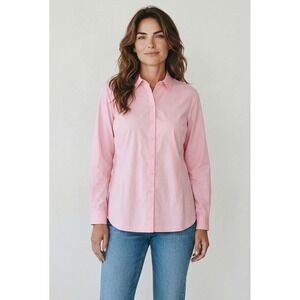 Coldwater Creek Womens XL Pink Cotton Button Down Long Sleeve Shirt 10385
